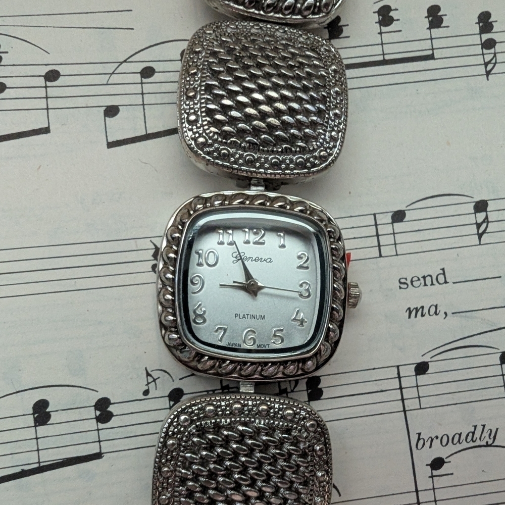 Silver Textured Bracelet Watch - Picture 7 of 10